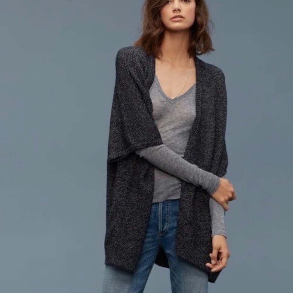 ARITZIA Community Iconic Cape Cardigan Blue Size Small - Picture 7 of 9